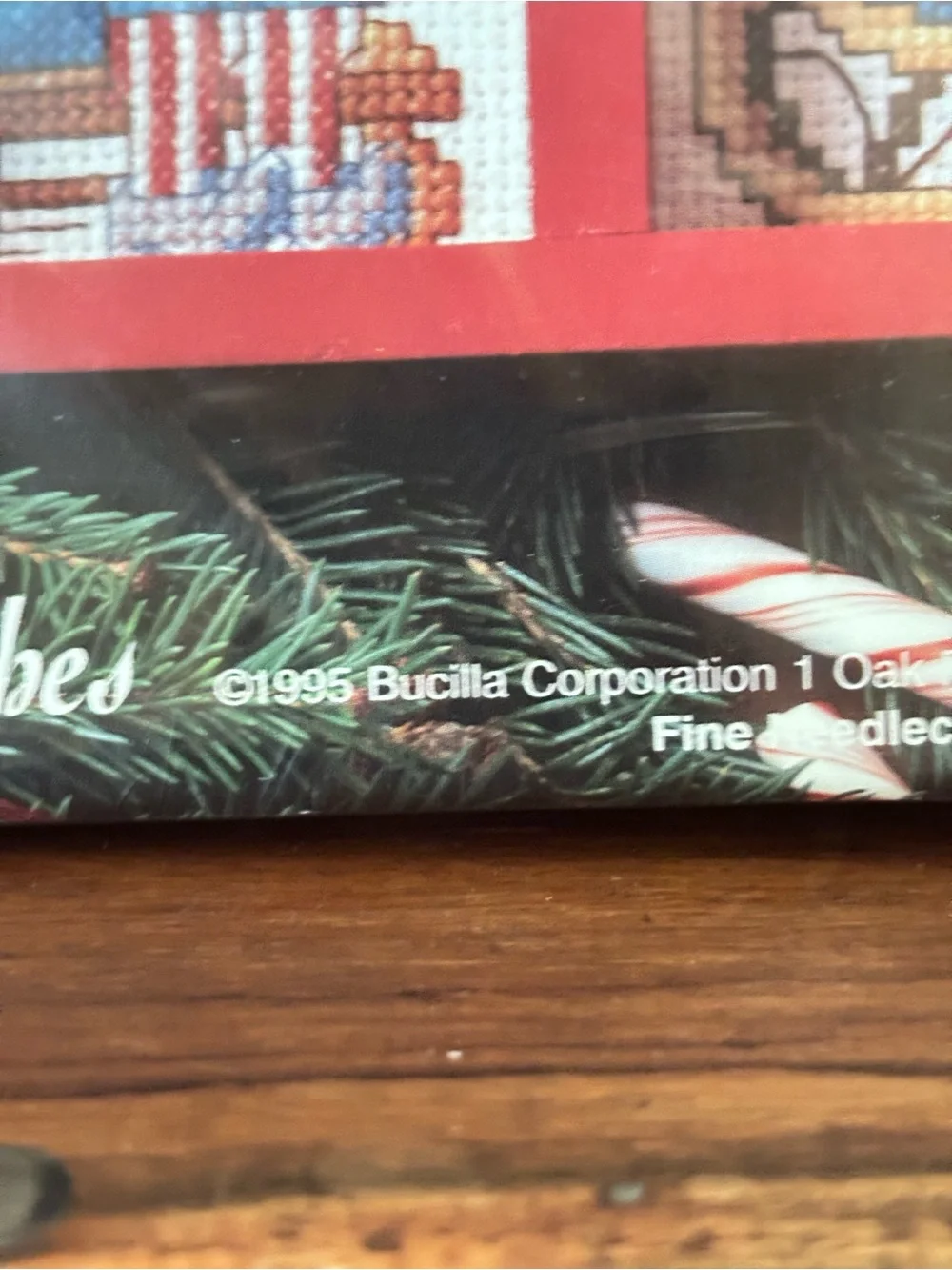 All American Santa Cross Stitch Display Kit - Red - Vintage 1995